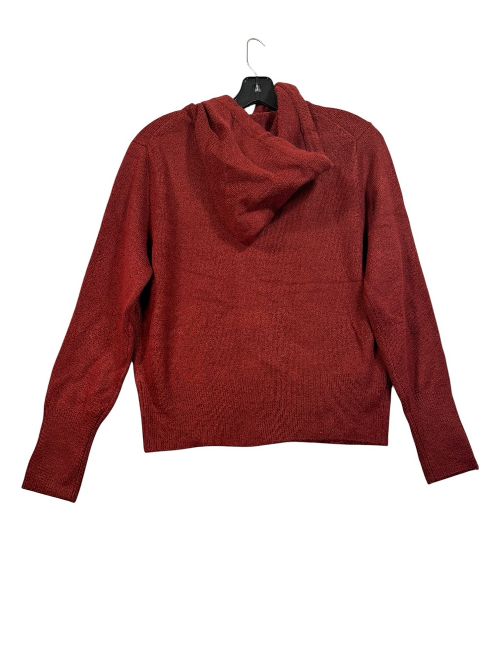 Zenana Knit Full Zip Hoodie Sweater Burgundy Marled Soft Stretch TW-2608D4 NWT L - Picture 7 of 8